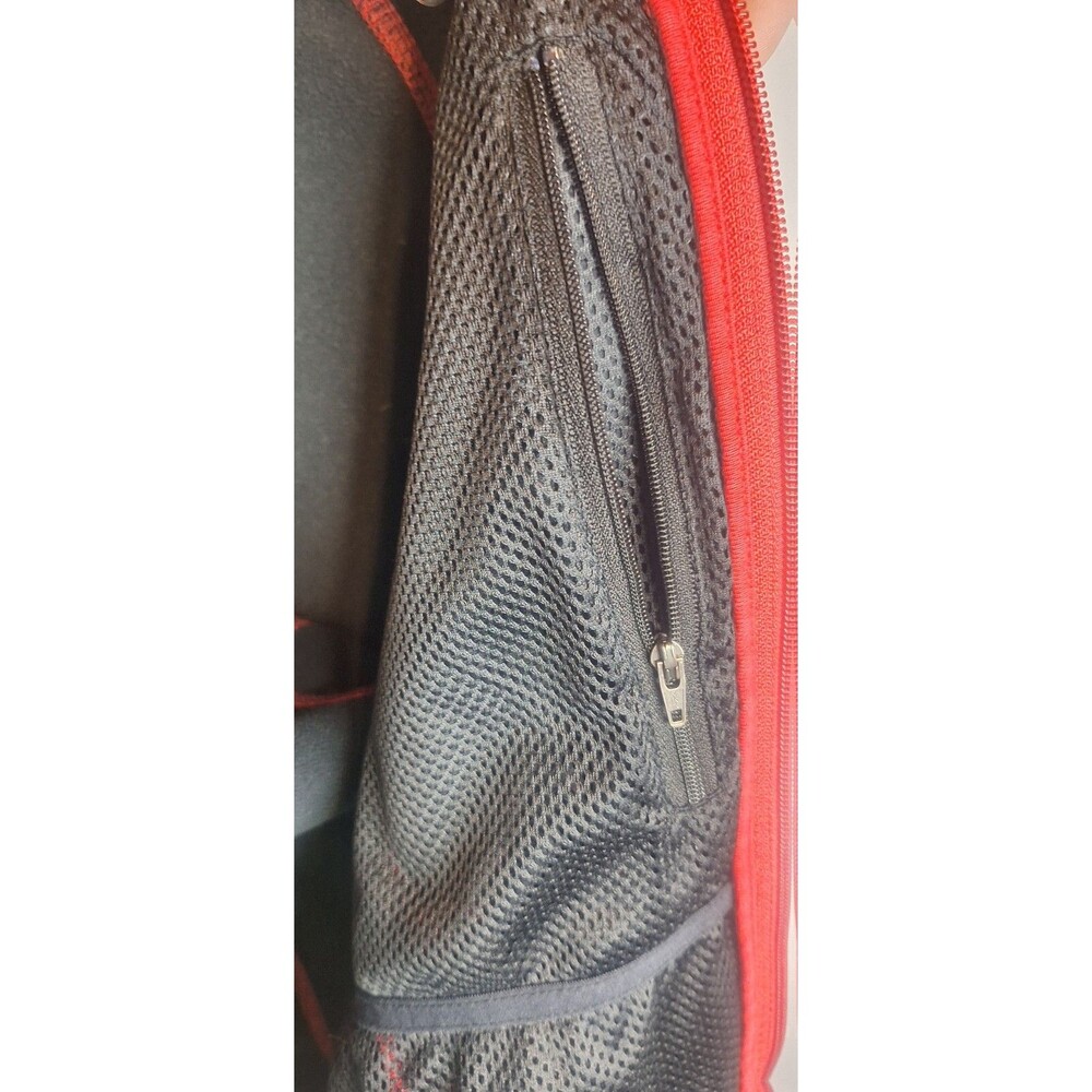 LL Bean Women S Jacket Soft Shell Red Black Trim Hooded Full Zip Outdoor Vintage - Picture 14 of 14